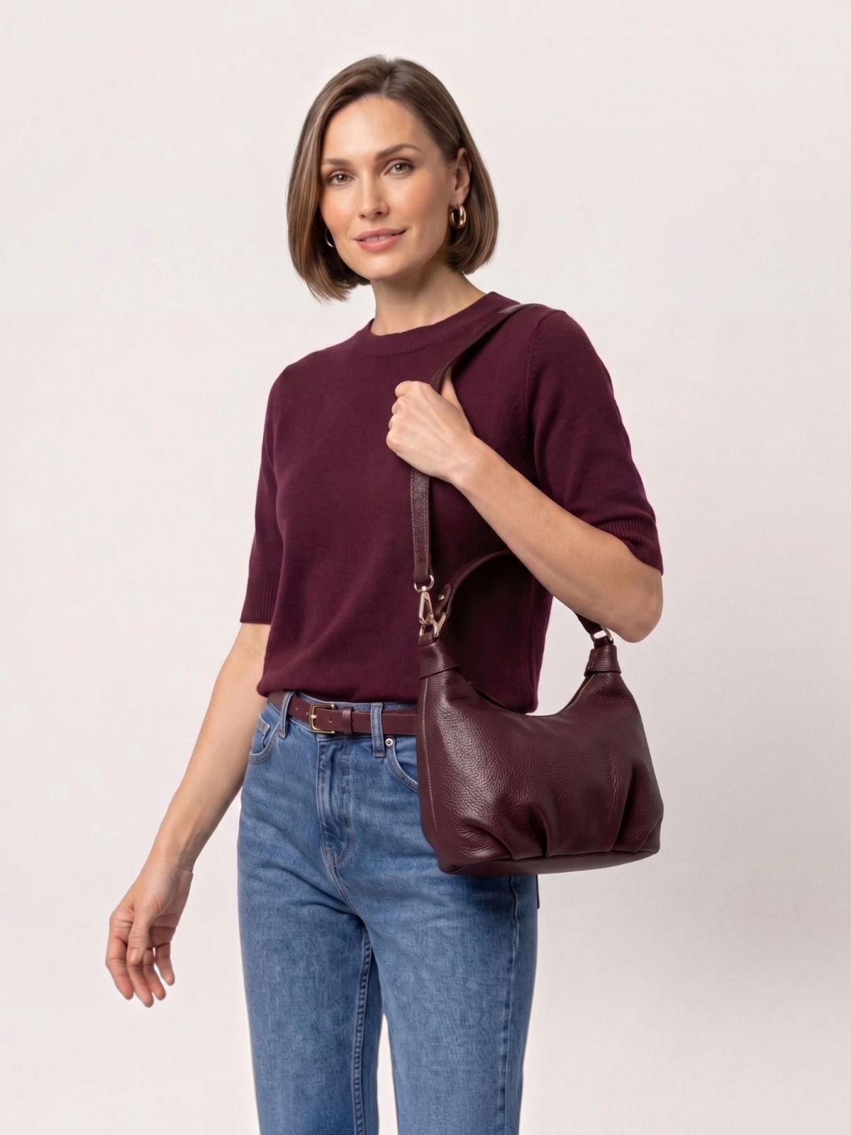 Dumpling Bag - Burgundy