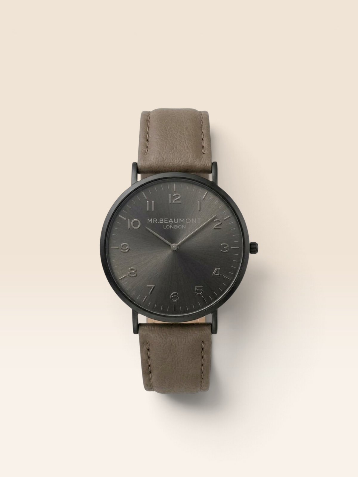 Mr Beaumont numeral dial Leather Brown/Black Case