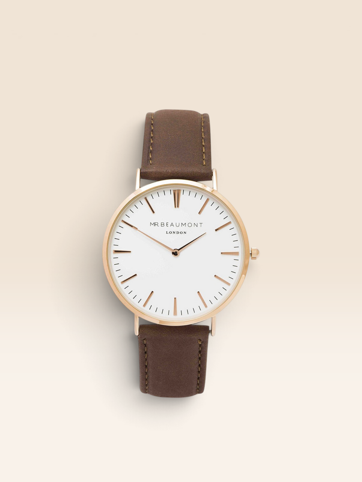 Mr Beaumont Leather Brown/Rosegold case