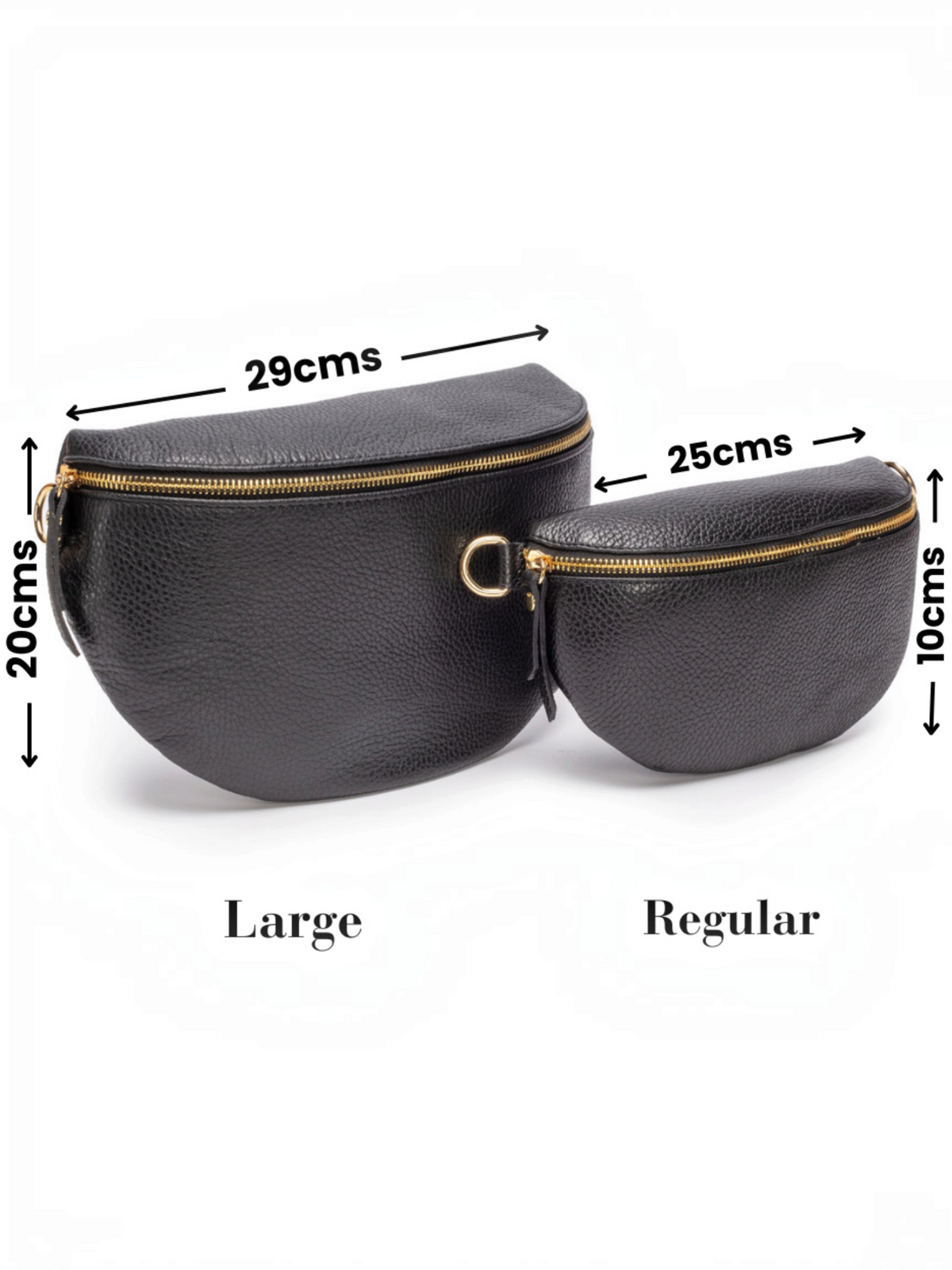 Sling Bag Black Combo-Bag, Glasses Case & Gold Chevron strap
