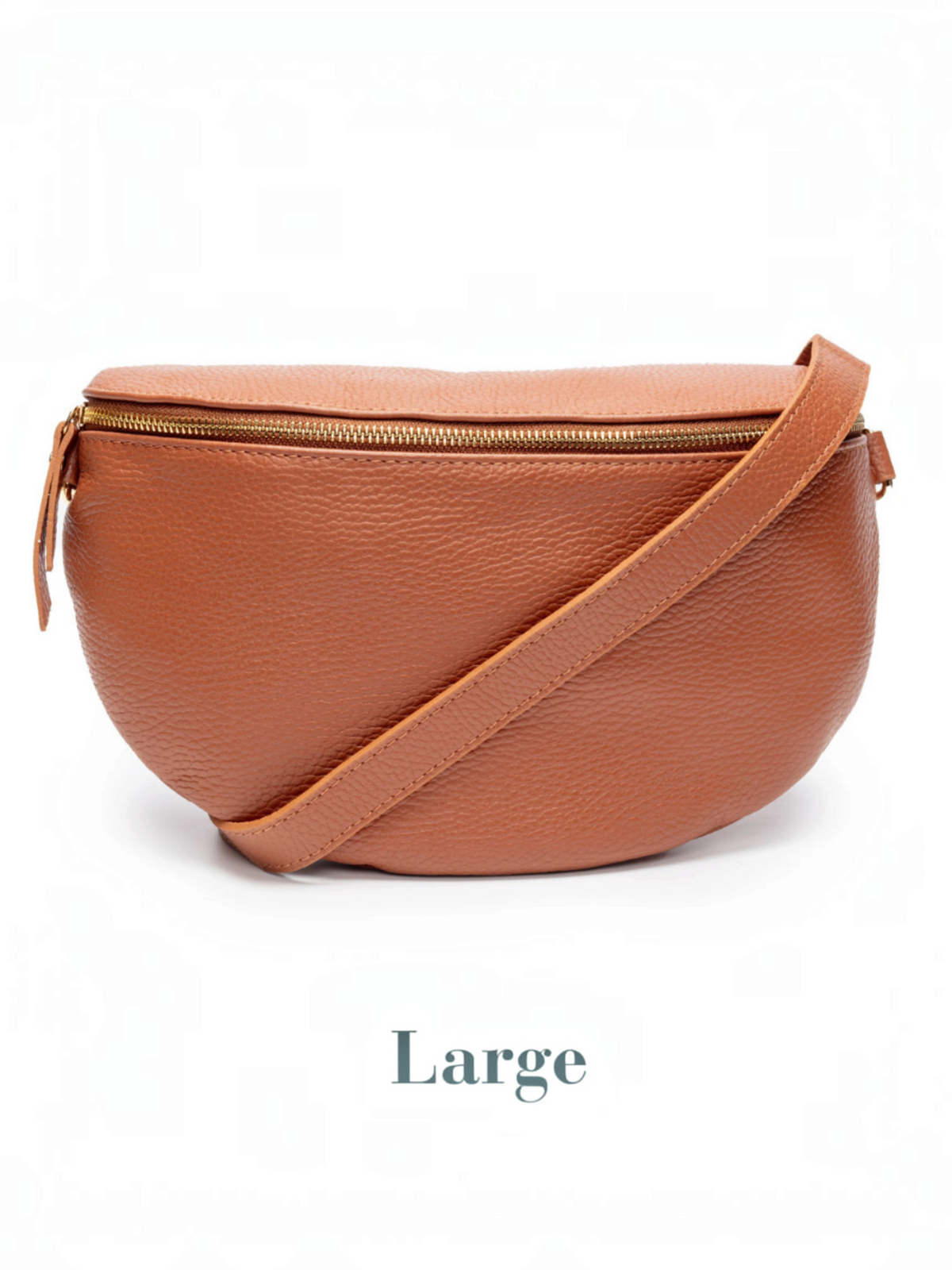 Sling Bag Tan Combo-Bag, Glasses Case & Champagne Stripes strap