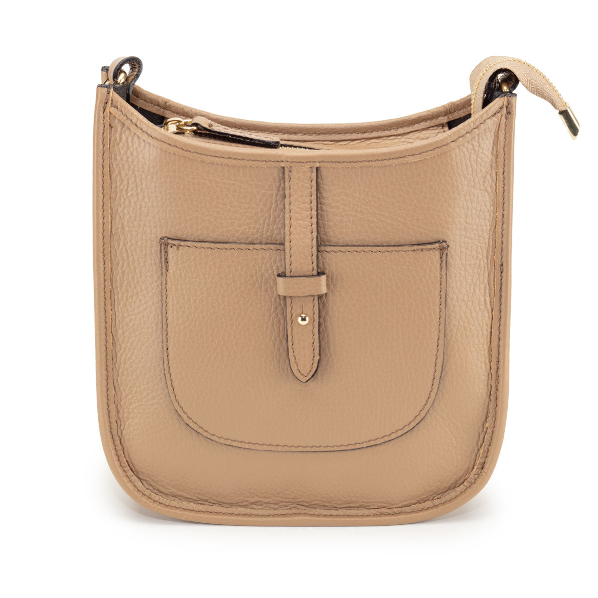 Image of a Cappuccino Brown Leather Messenger bag for Women by Elie Beaumont