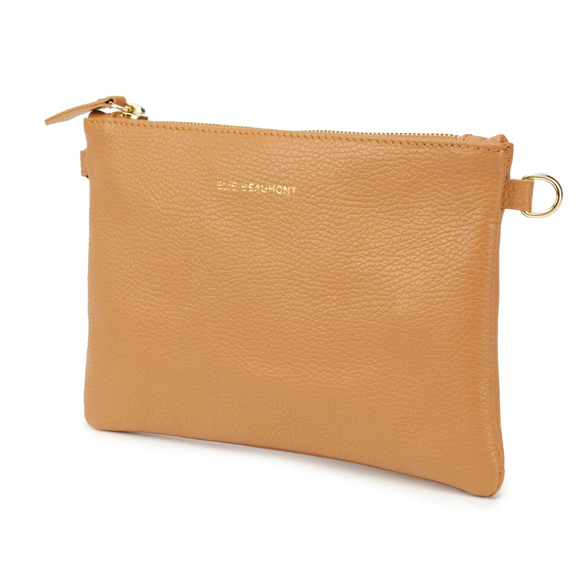 Pouch Bag Caramel (Peacock Wristlet)