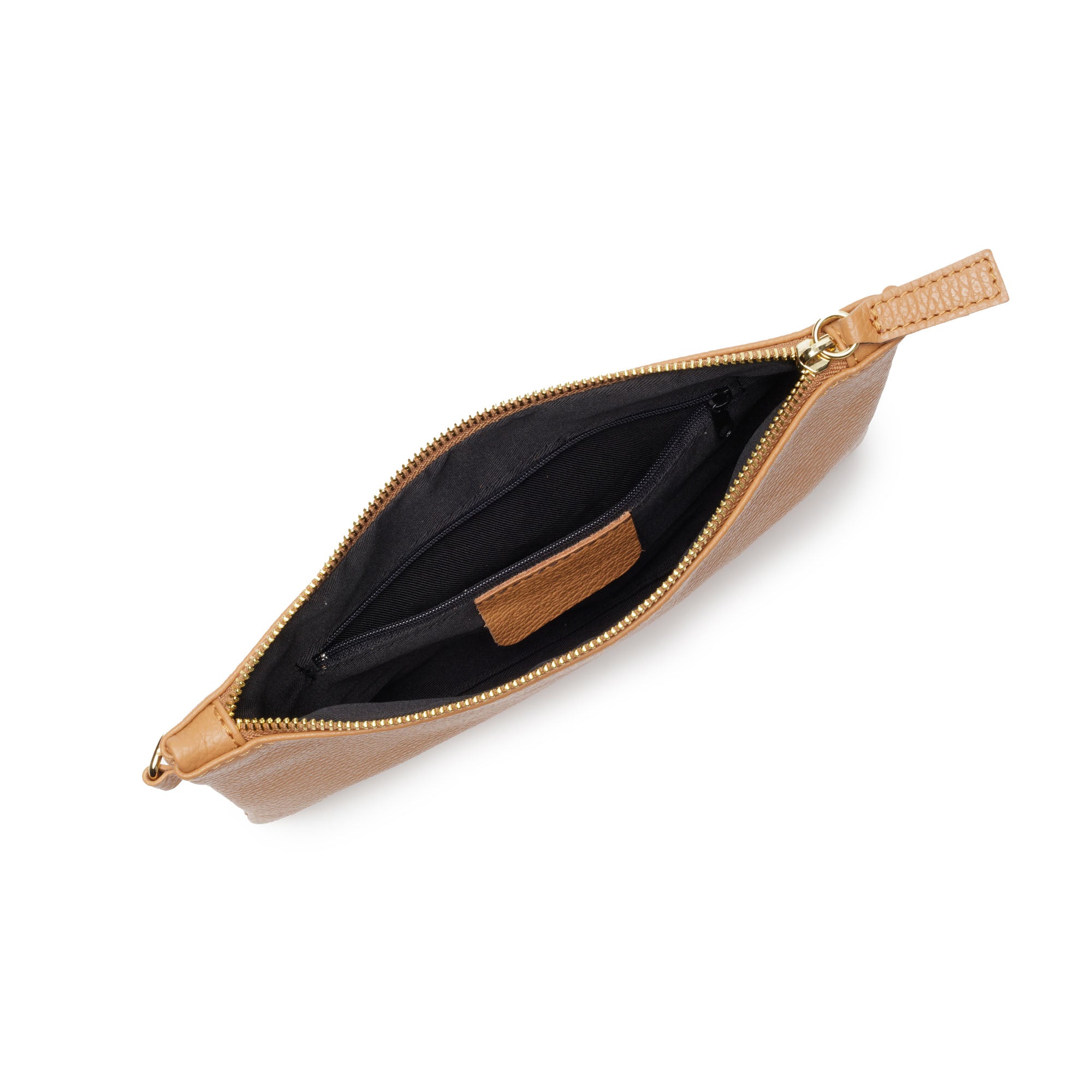 Pouch Bag Caramel (Peacock Wristlet)