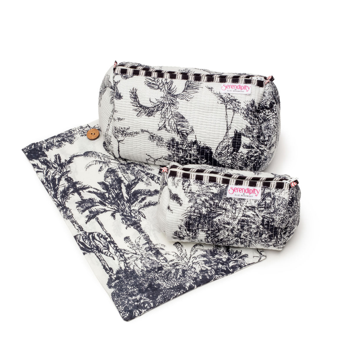 Image of a Crane Cosmetic Case 2 piece set for women by Serendipity from Elie Beaumont
