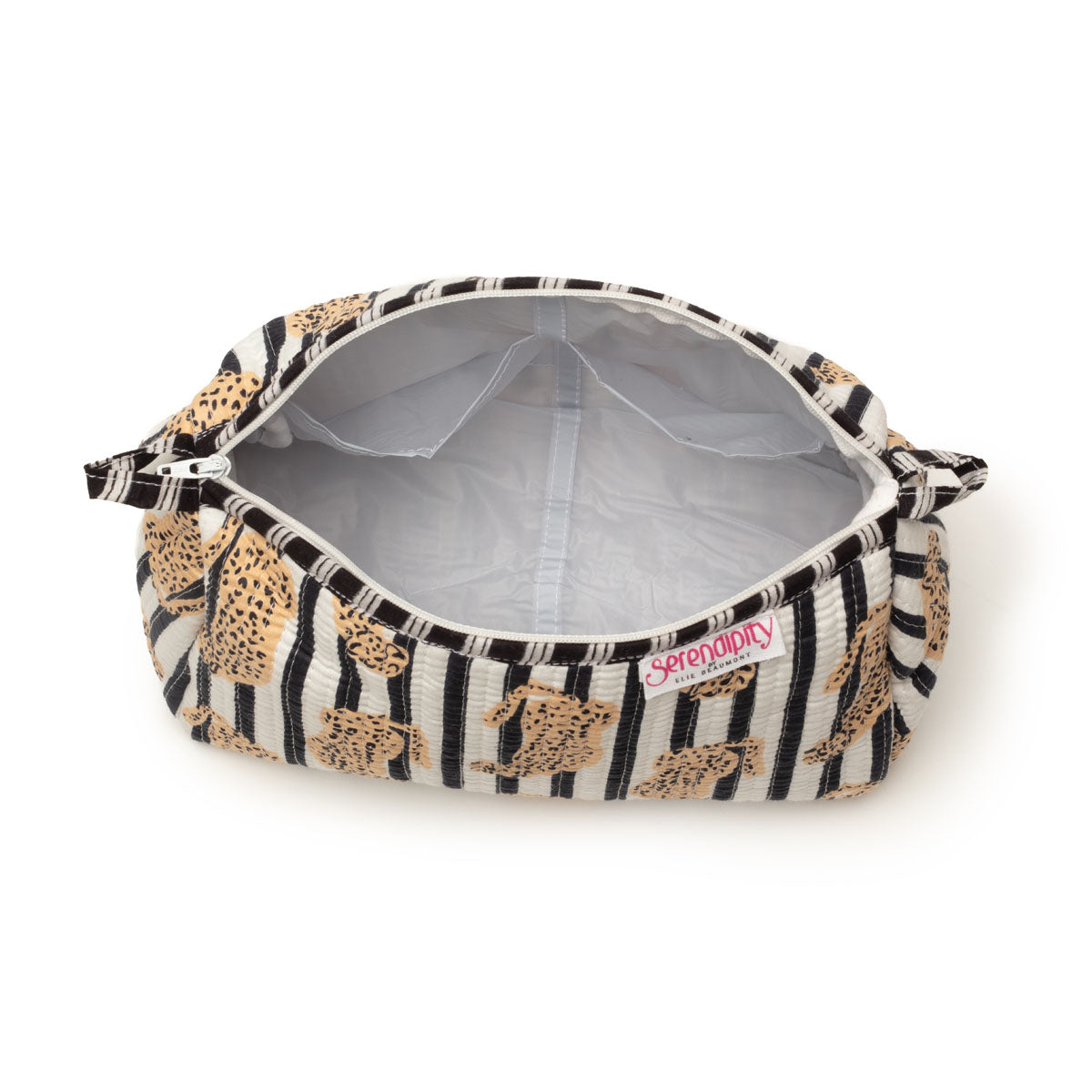 Interior Image of a Leopard Cosmetic Case for women by Serendipity from Elie Beaumont