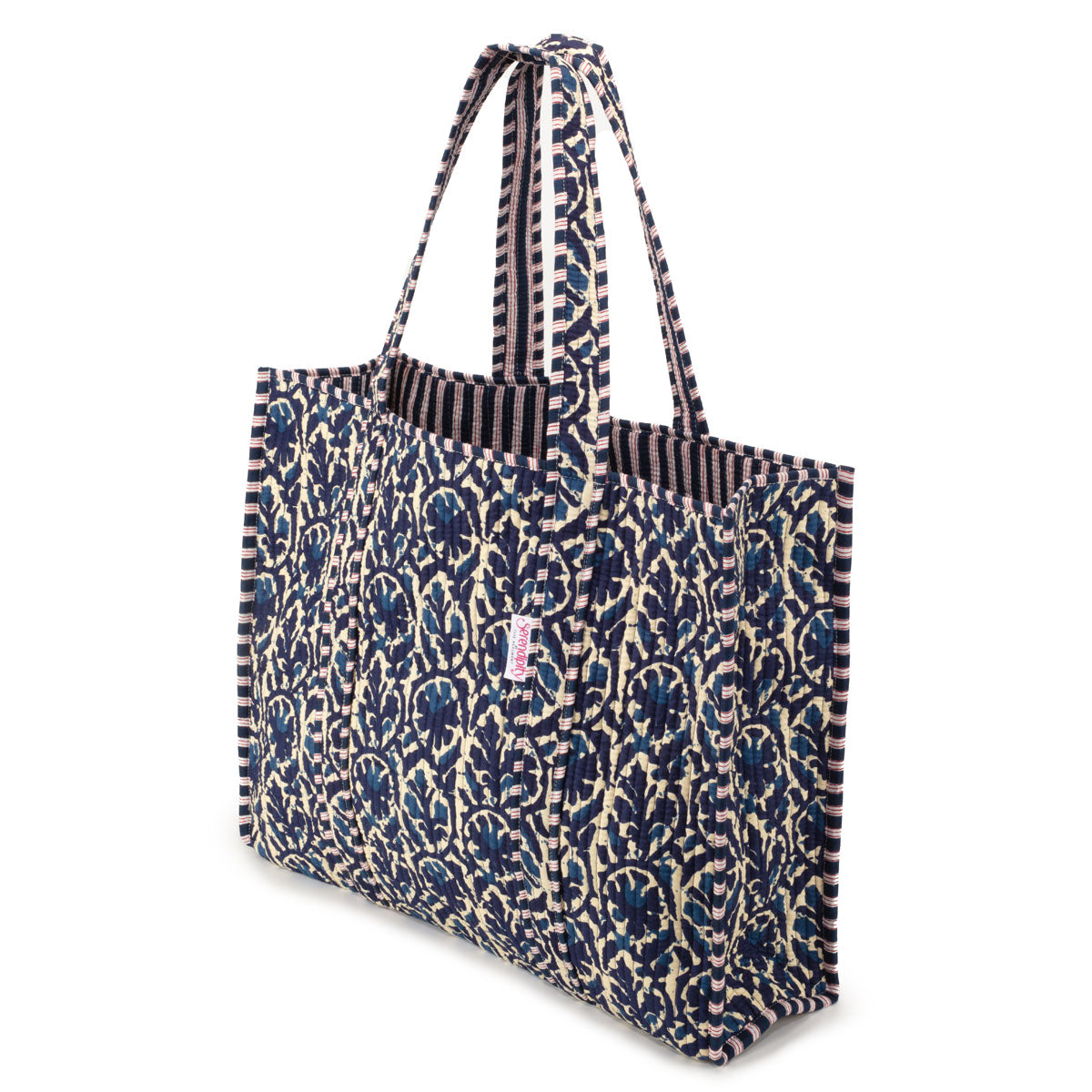 Yellow - Handcrafted Quilted Ikat Weave Shoulder Bag main image 1