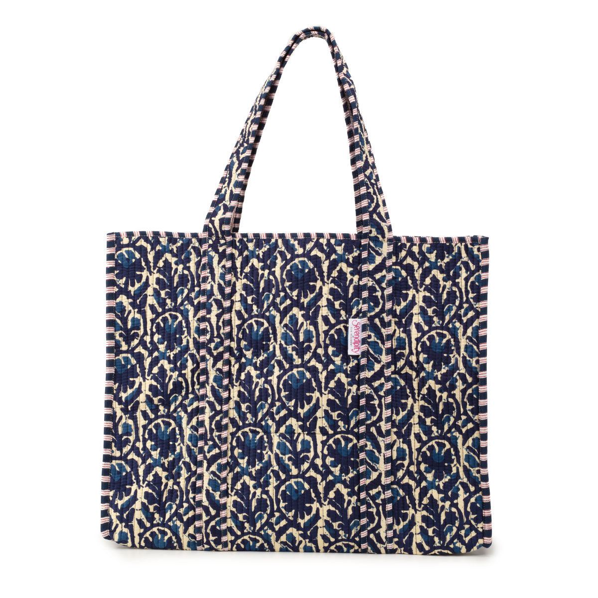 Image of an Ikat print cotton tote bag for women by Serendipity from Elie Beaumont