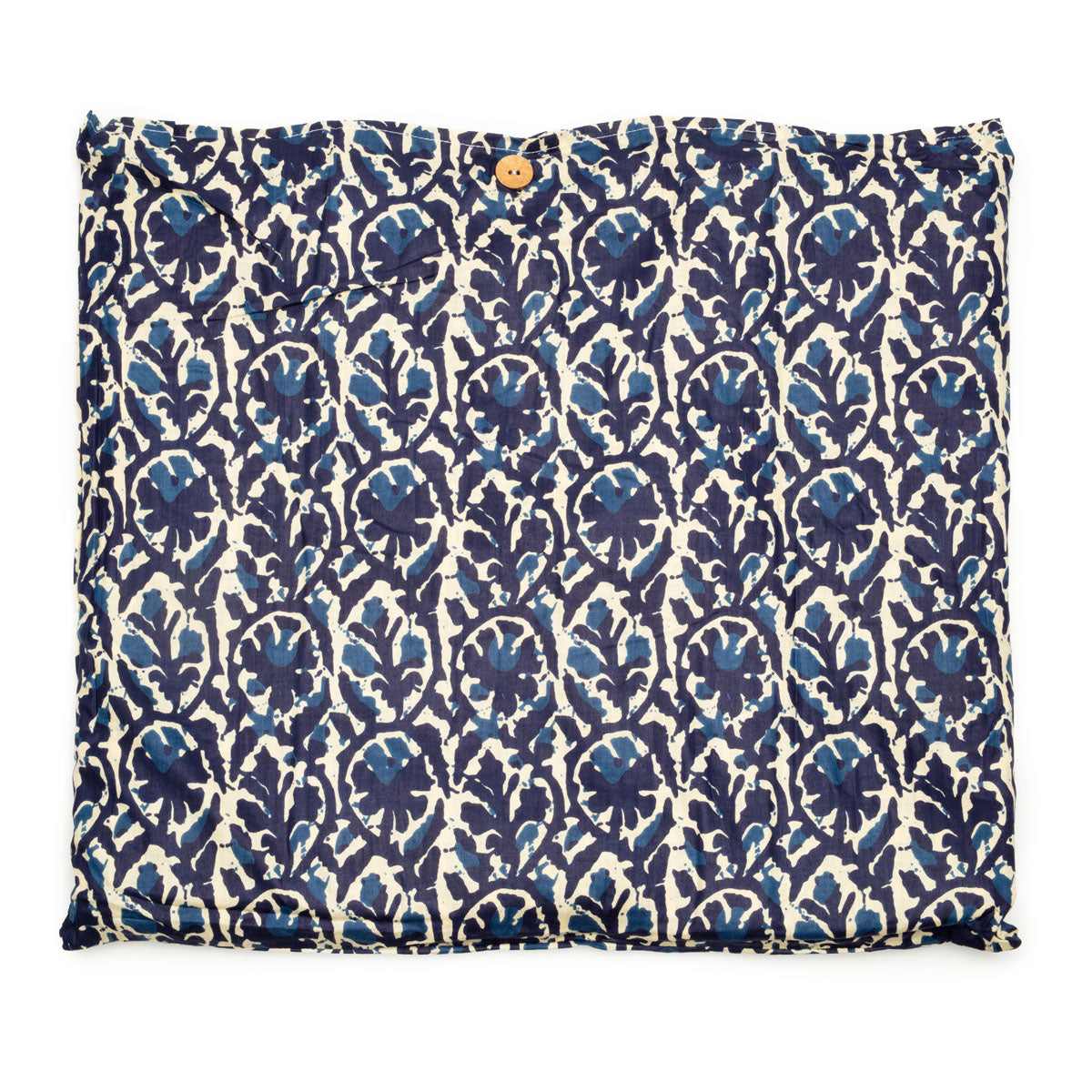 Image of outer sleeve packaging for an Ikat print cotton tote bag for women by Serendipity from Elie Beaumont