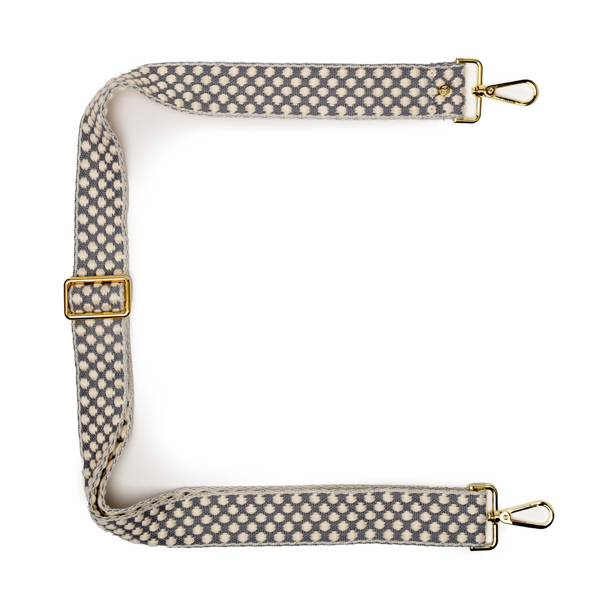 Overhead Image of a Cream Polkadot Crossbody Bag Strap for Women by Elie Beaumont