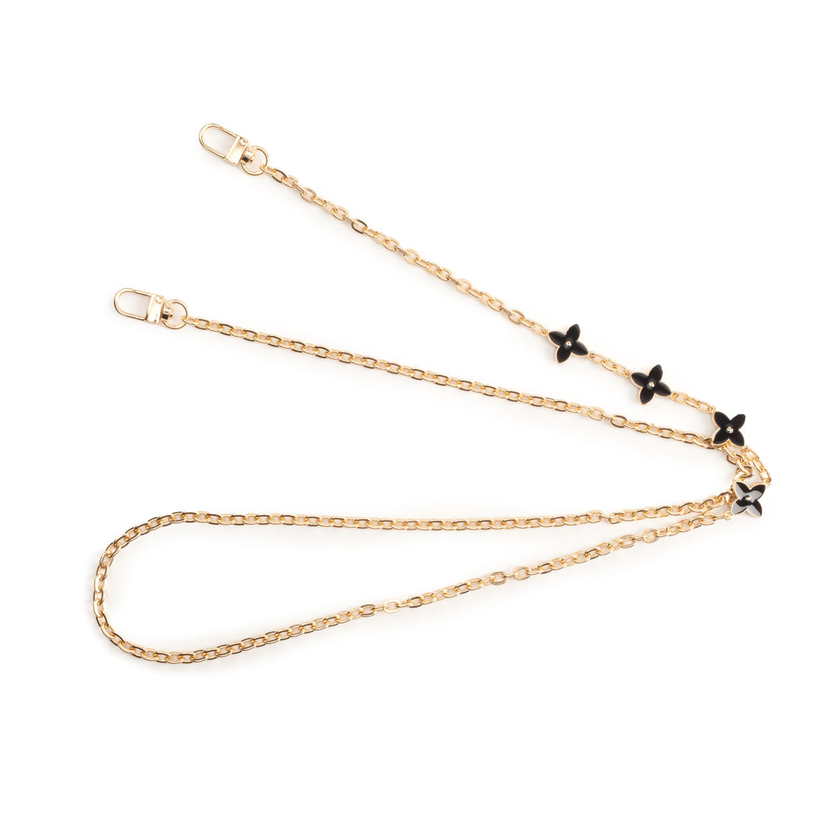 Image of the splayed flat laid Daisy Chain Lanyard Strap for Women by Elie Beaumont
