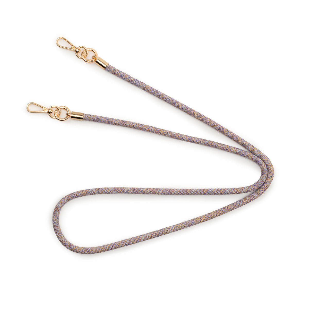 Image of the splayed flat laid Distressed Multicolour Lanyard Strap for Women by Elie Beaumont