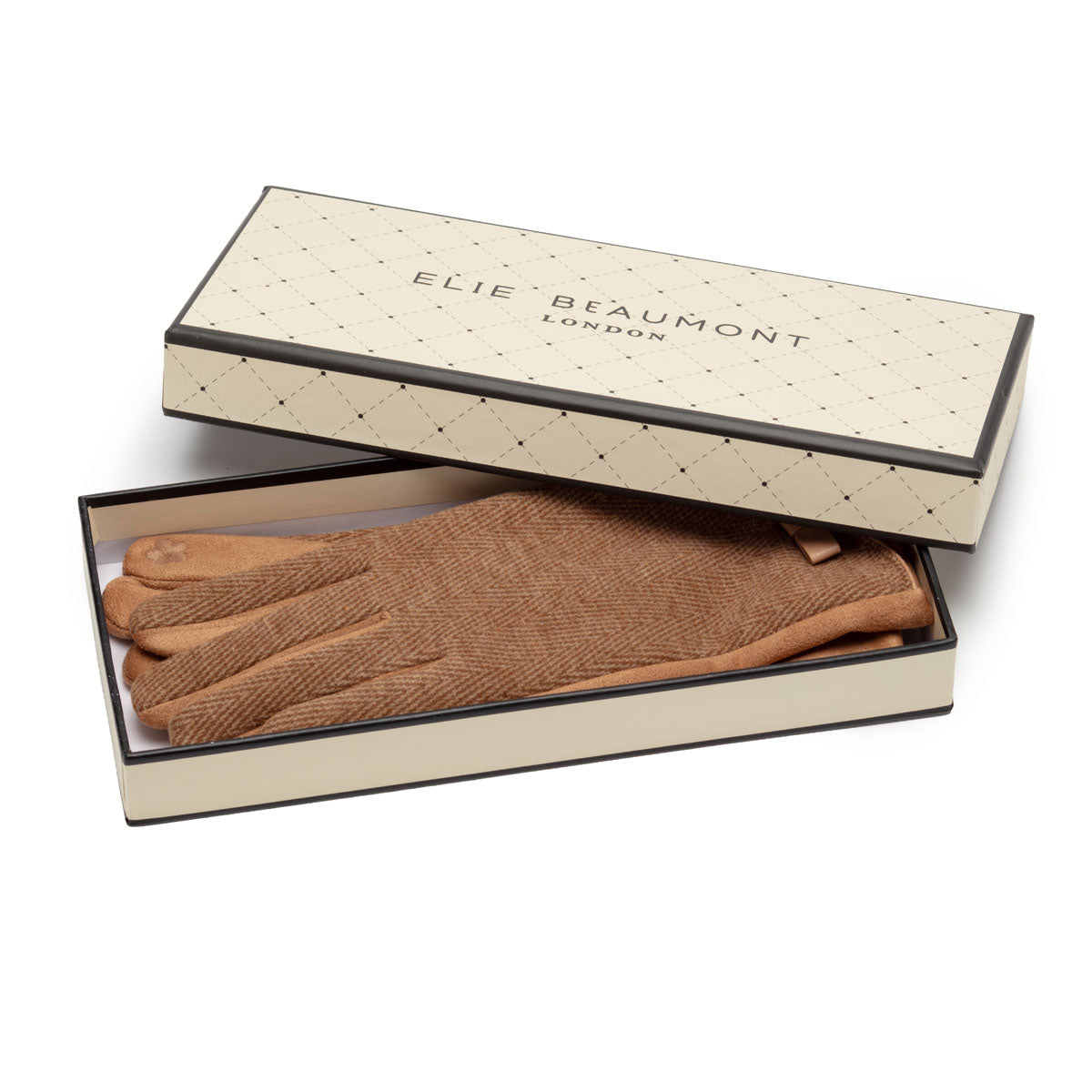 Gloves Herringbone - Camel