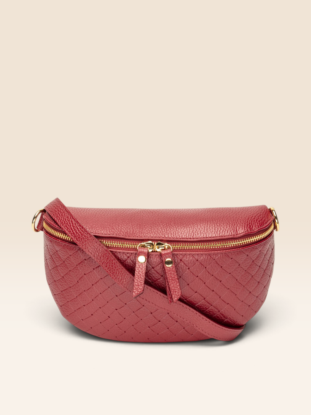Woven Sling Bag Oxblood - Midi size
