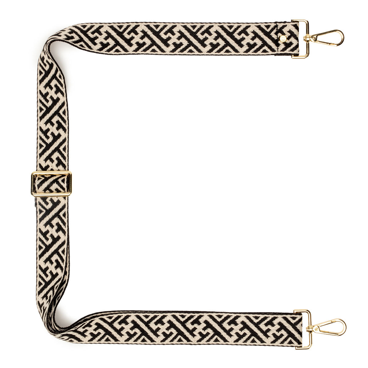 Crossbody strap - Black Ivory Maze