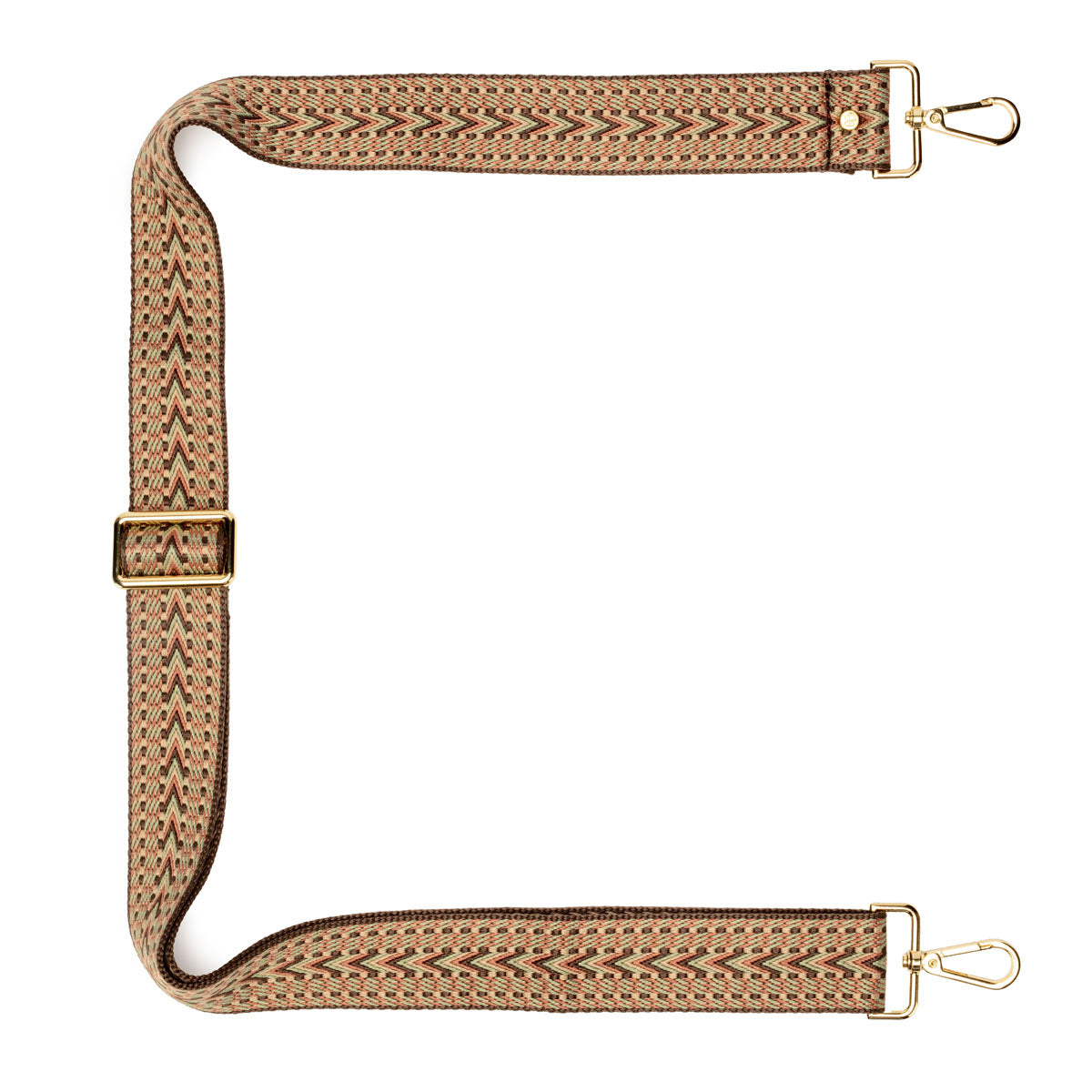 Crossbody strap - Choc Pastel Weave
