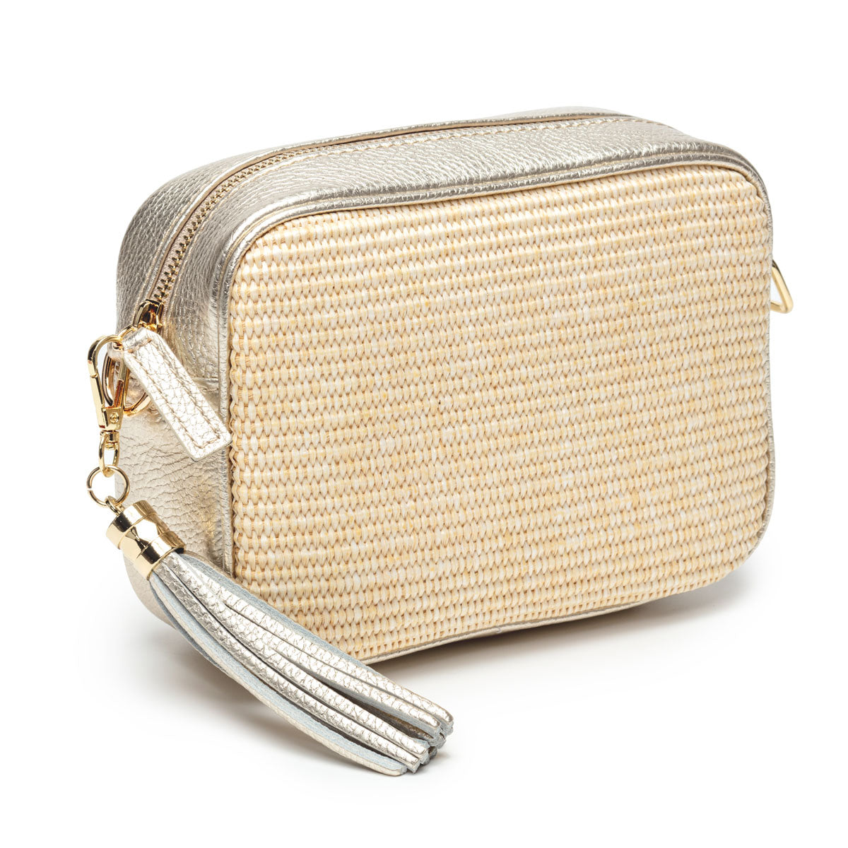 Raffia Crossbody Gold
