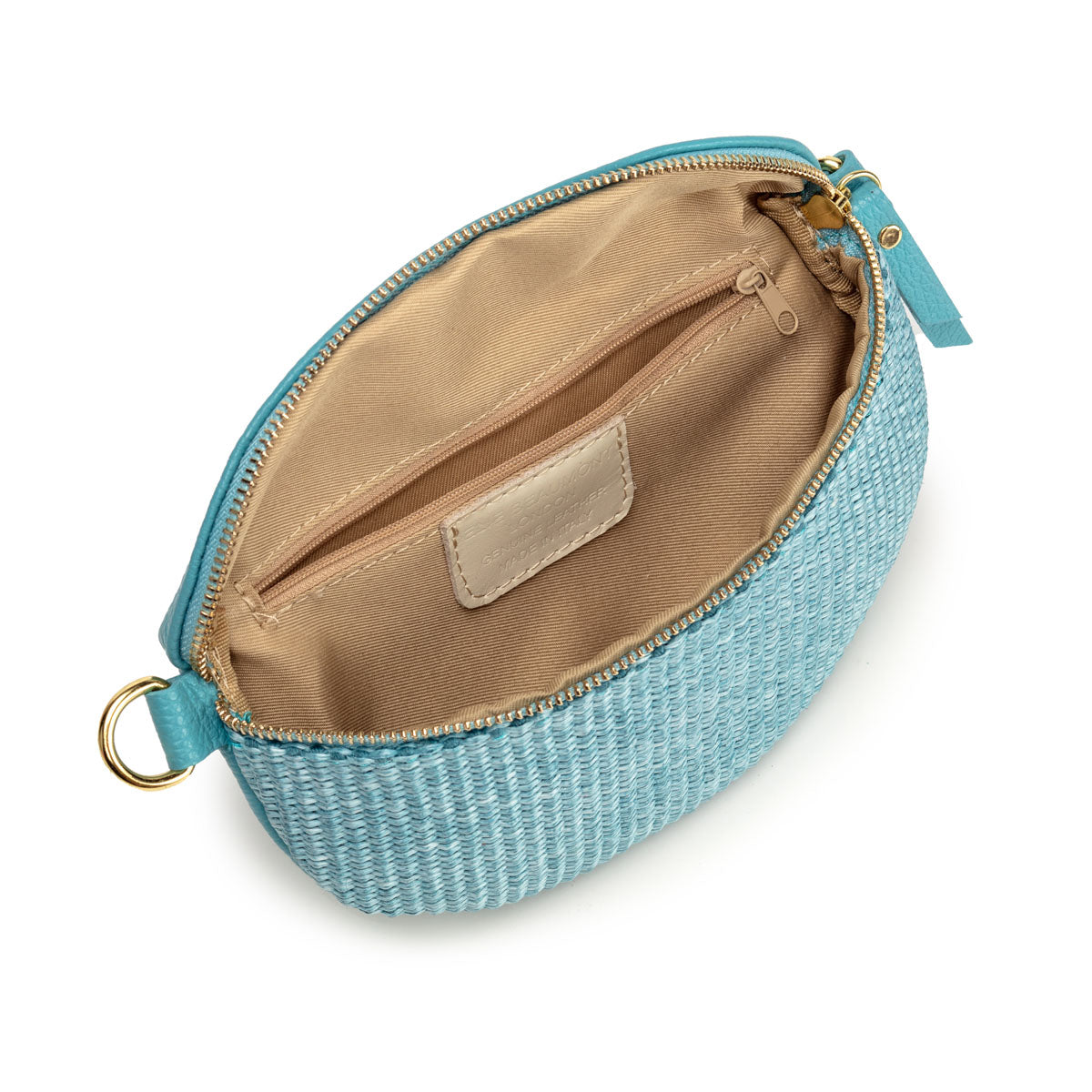 Raffia Sling Bag Aqua