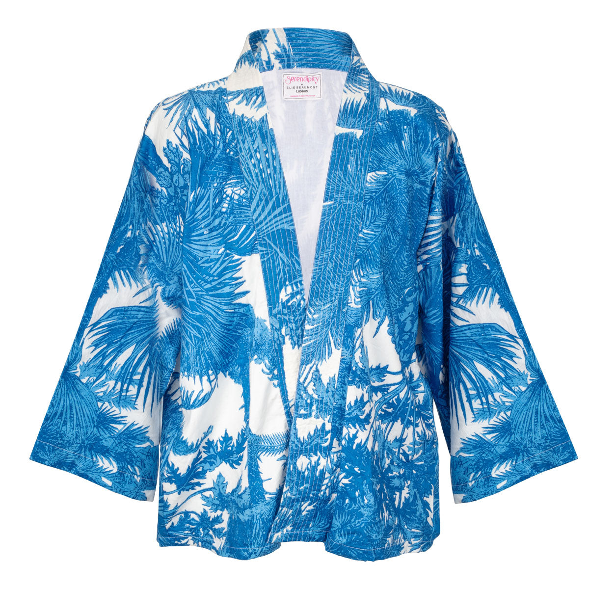 Serendipity Kimono Short - Blue Palm