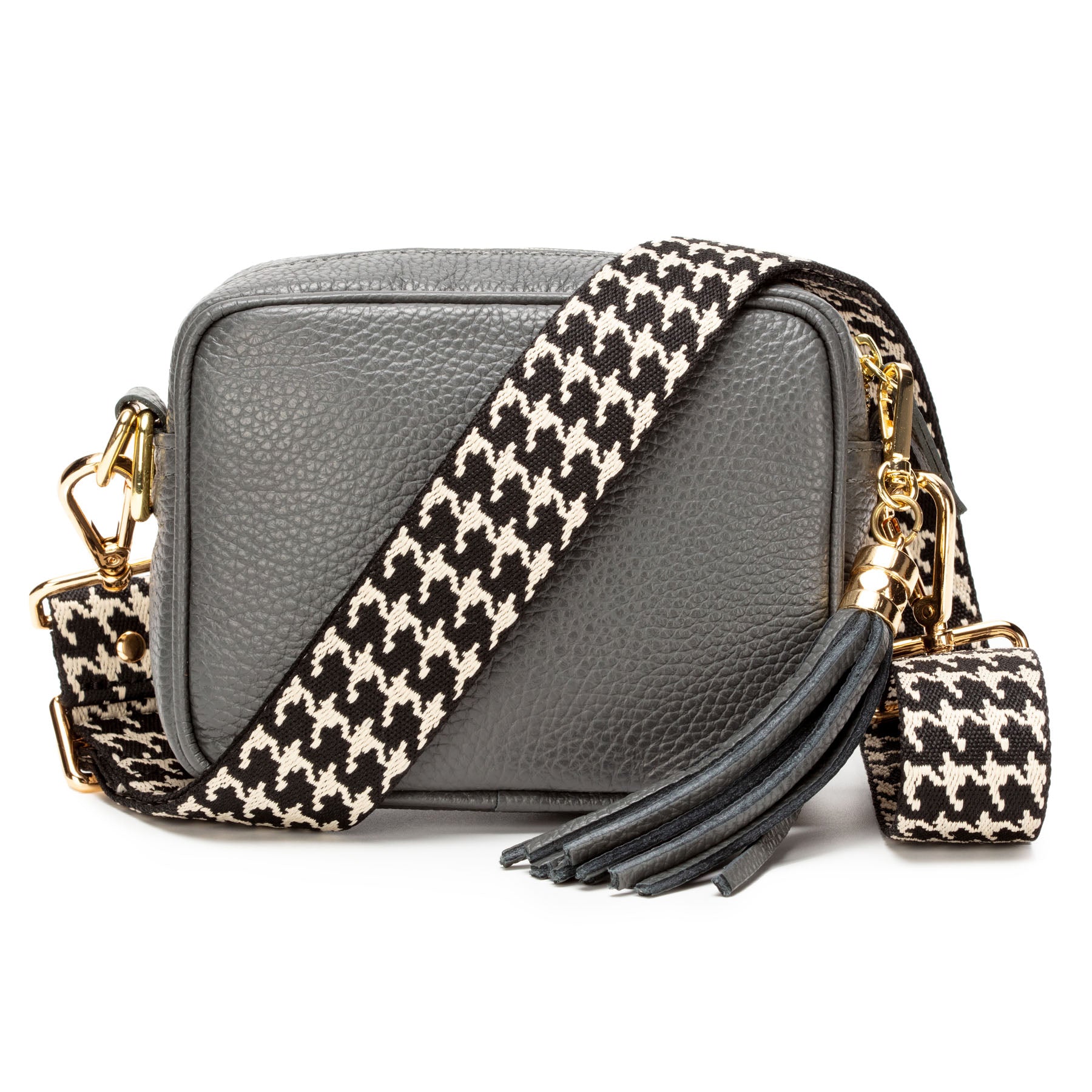 Mini Crossbody Slate(Black Dogtooth Strap)