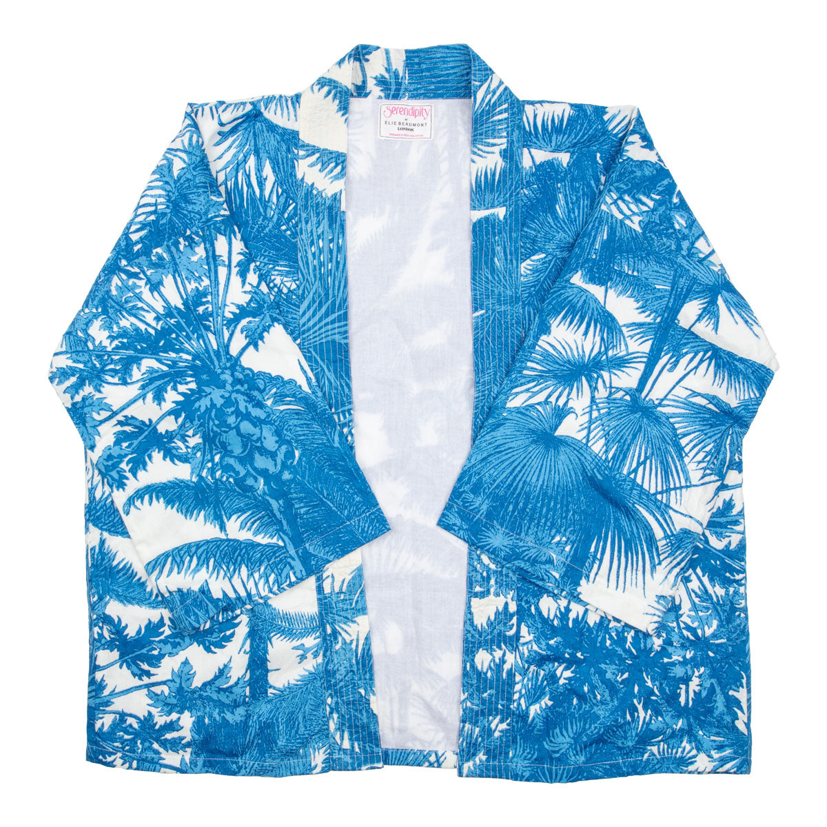 Serendipity Kimono Short - Blue Palm