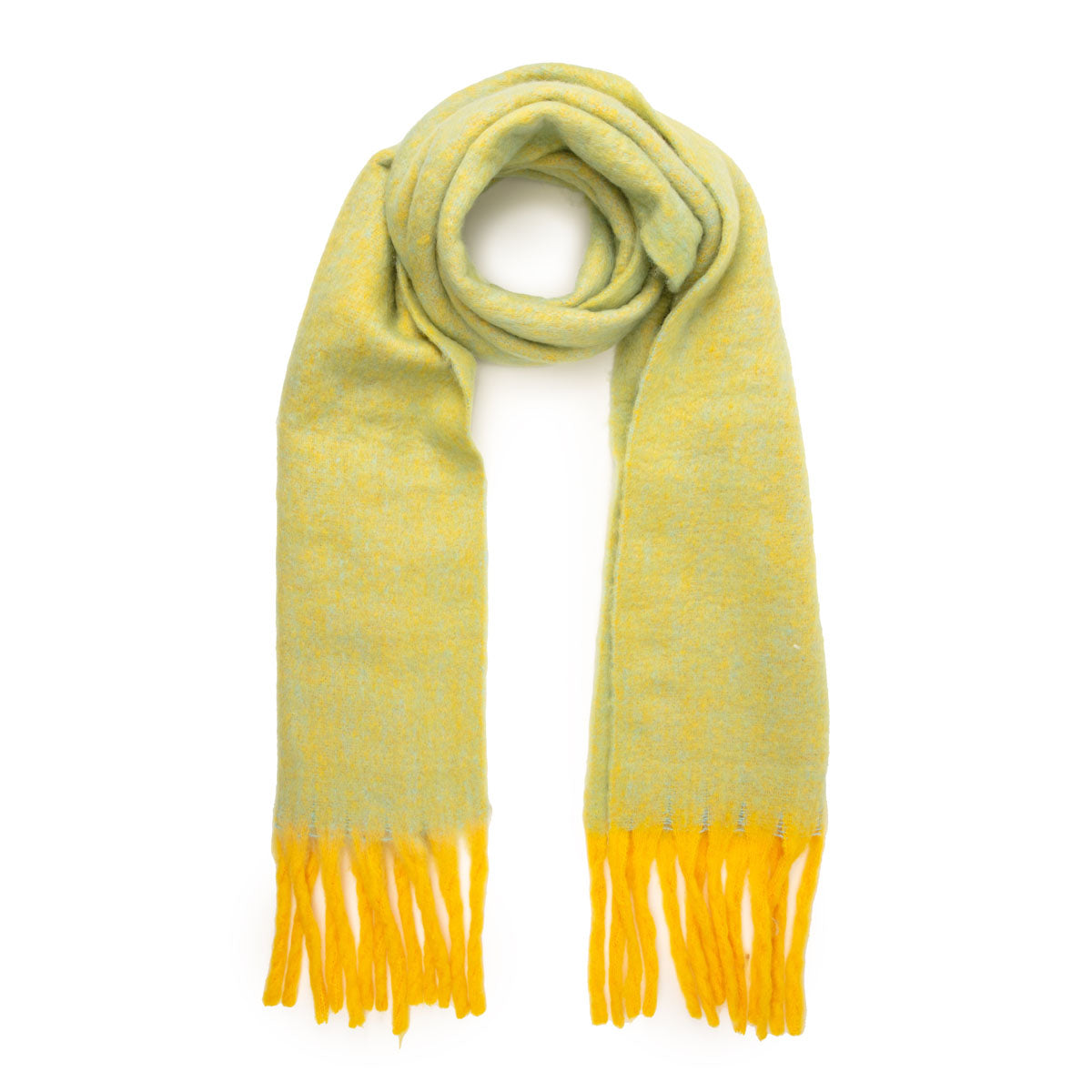 Winter Scarf - Tonal Turquoise Lime