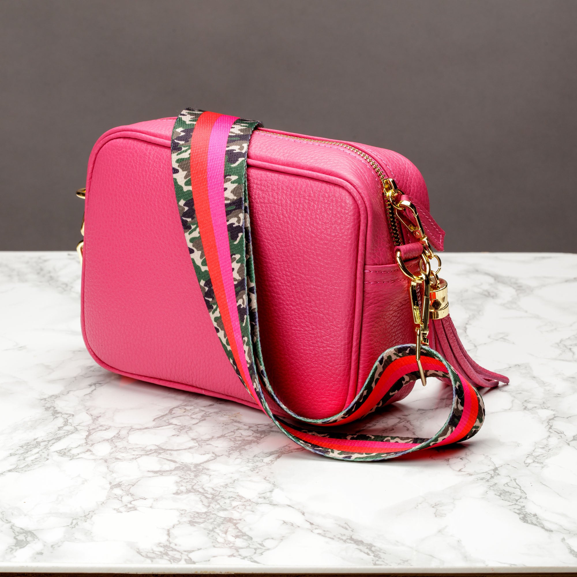 Crossbody Cerise (Army Stripes Strap)