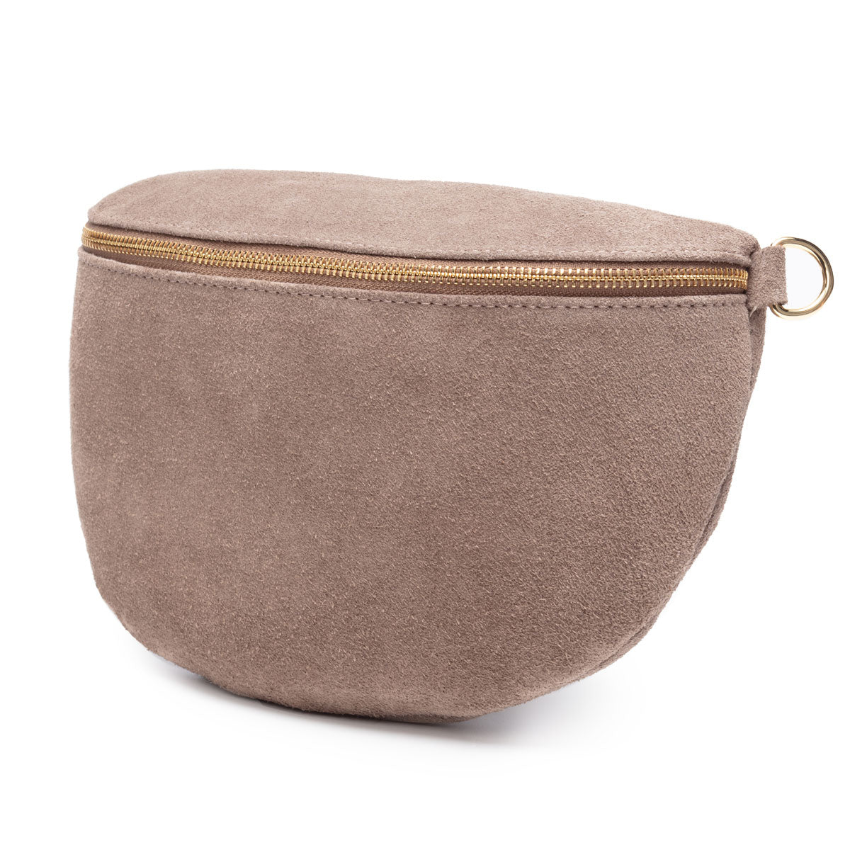 Suede Sling Bag - Taupe Large