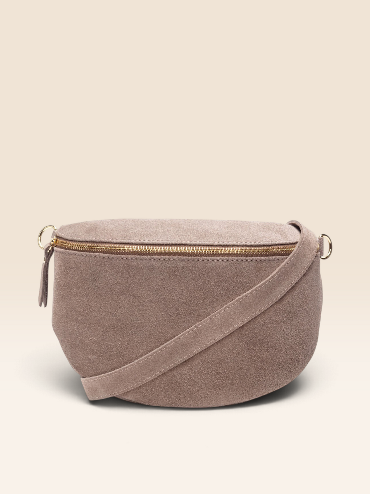 Suede Sling Bag - Taupe Large