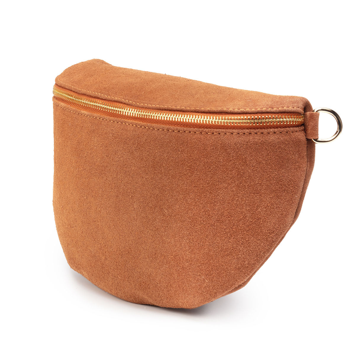 Suede Sling Bag - Tan Large