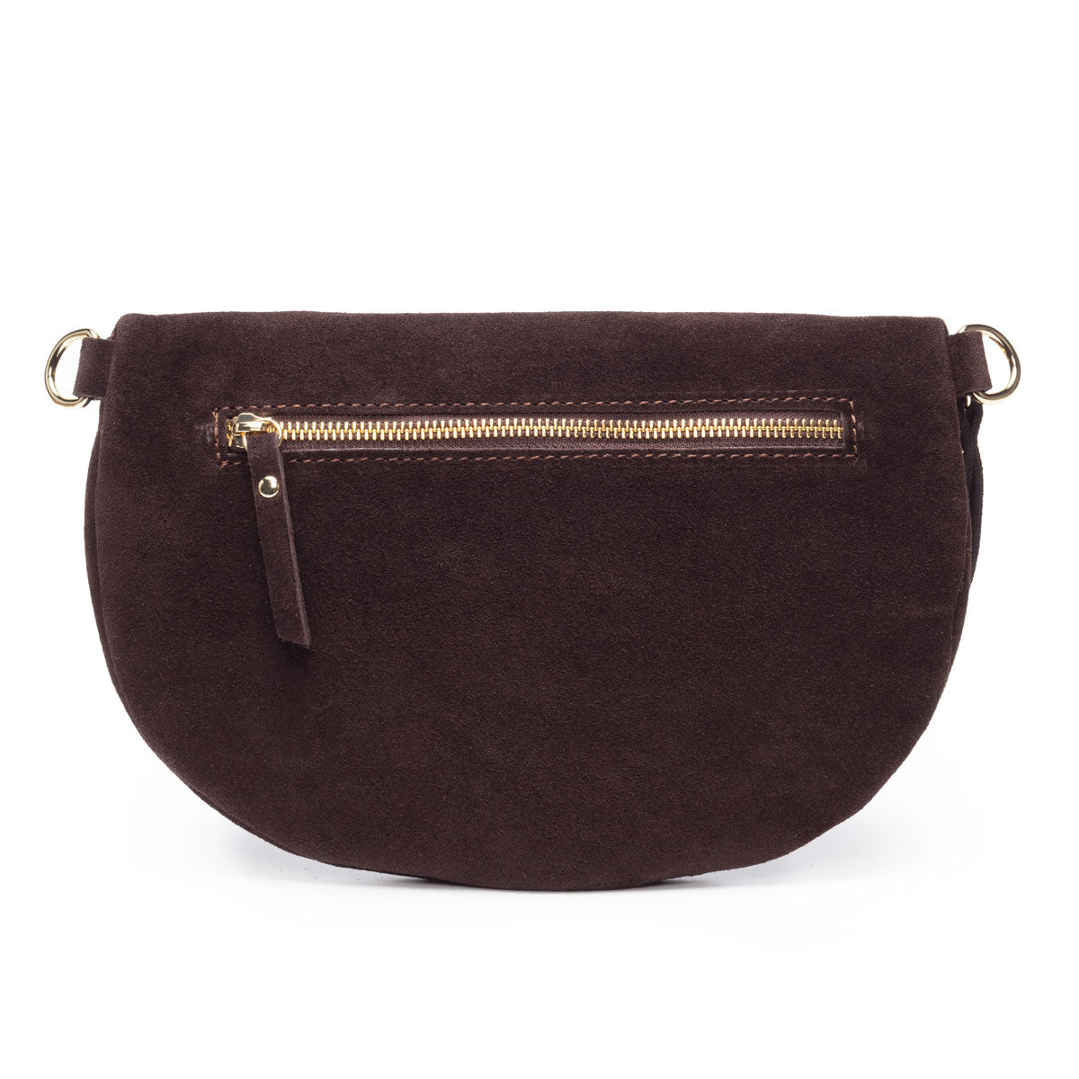 Suede Sling Bag - Chocolate Large
