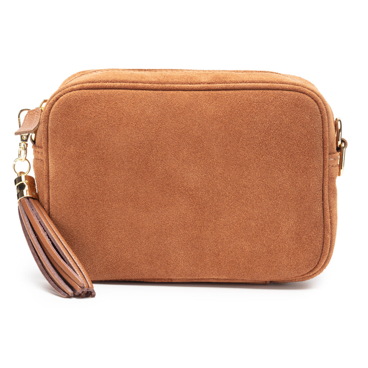 Crossbody Tassel Suede - Tan