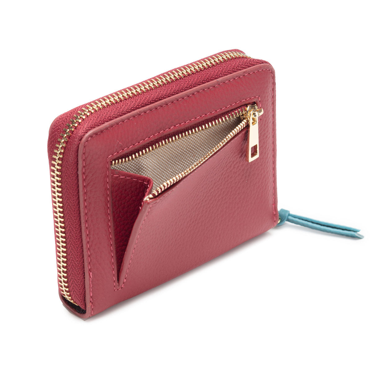 Zipper Purse/Wallet Wine - Teal