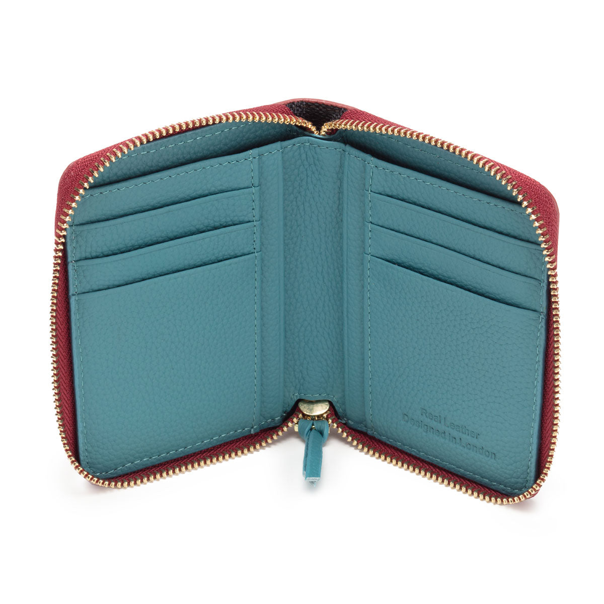 Zipper Purse/Wallet Wine - Teal