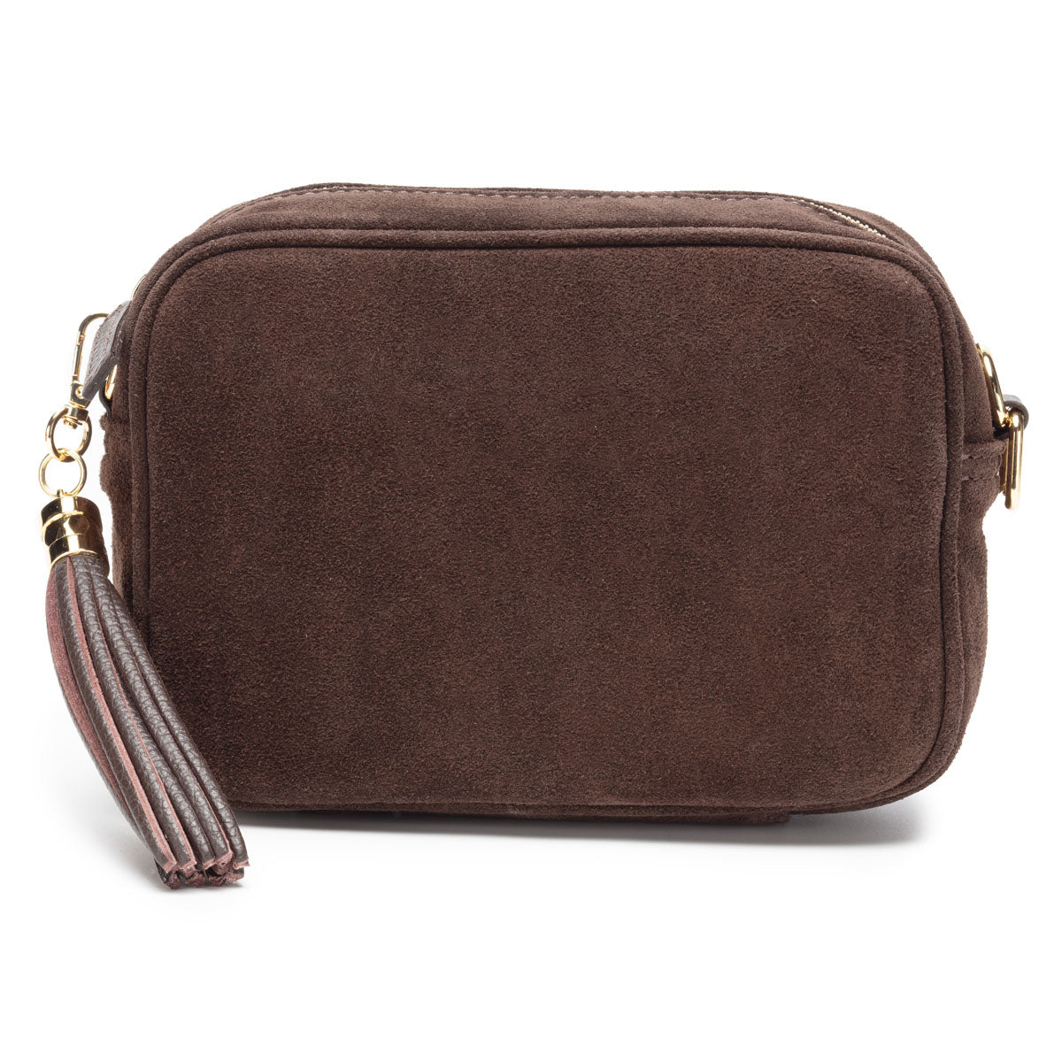 Crossbody Tassel Suede - Dark Brown