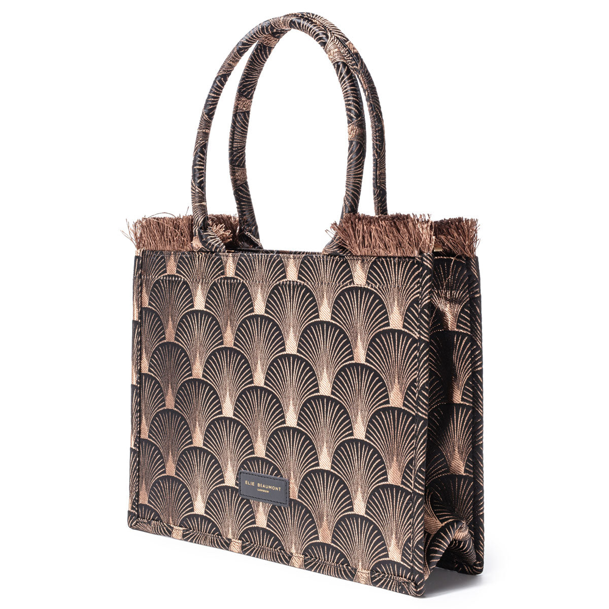 Fabric Tote - Black/Copper Fan