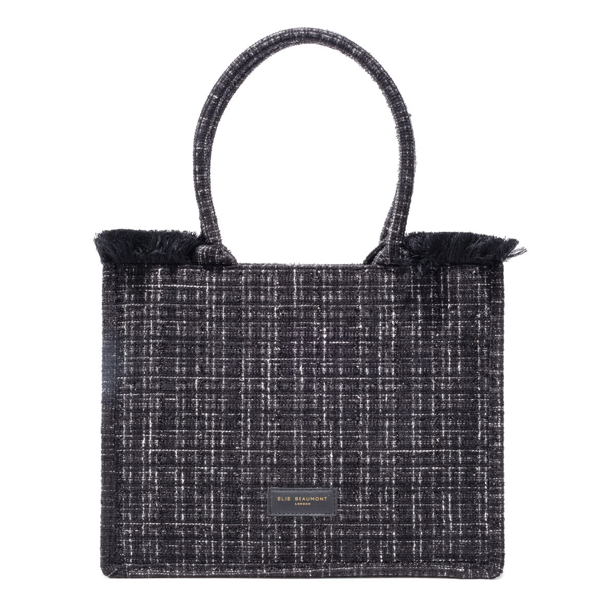 Fabric Tote - Black Checks