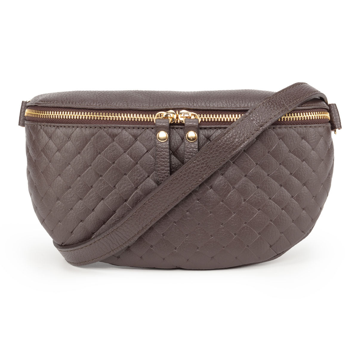 Woven Sling Bag Chocolate - Midi size