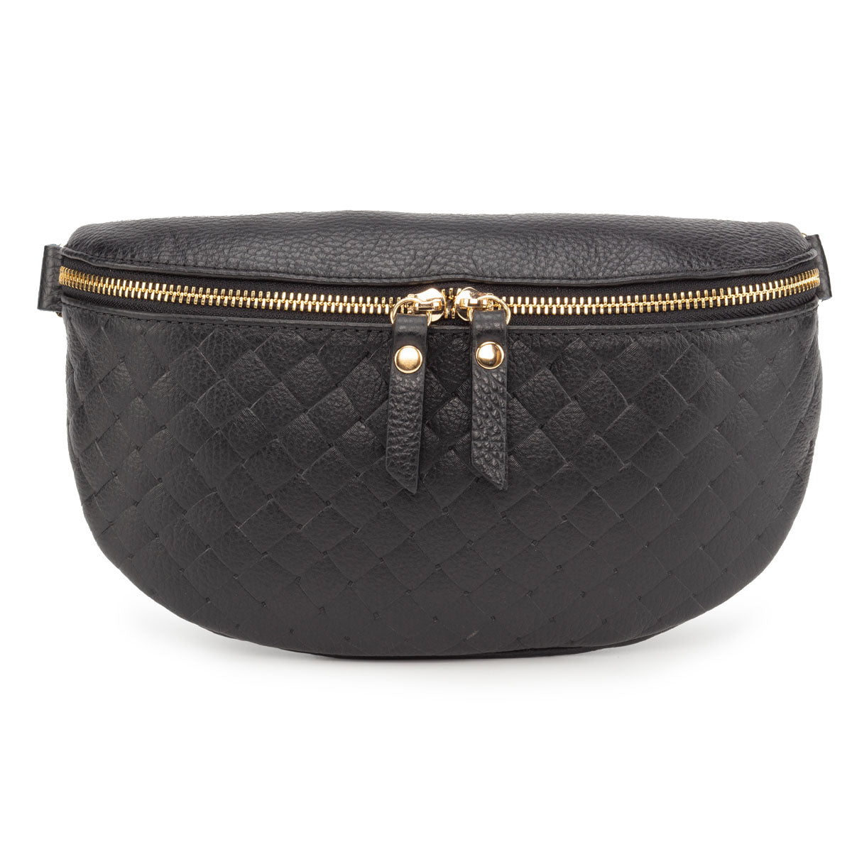 Woven Sling Bag Black - Midi size