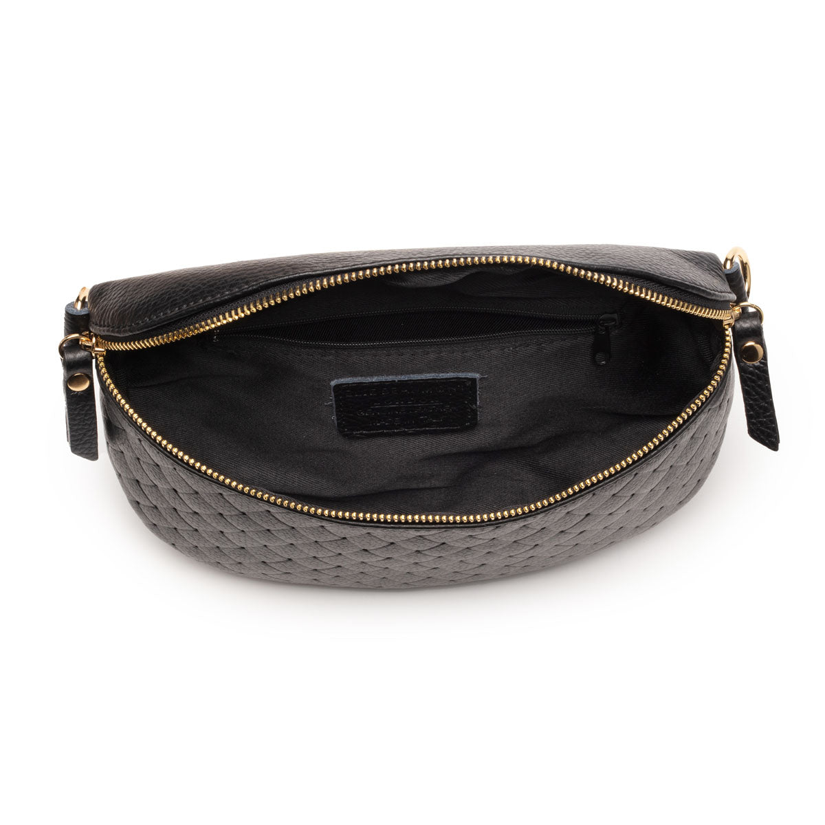 Woven Sling Bag Black - Midi size