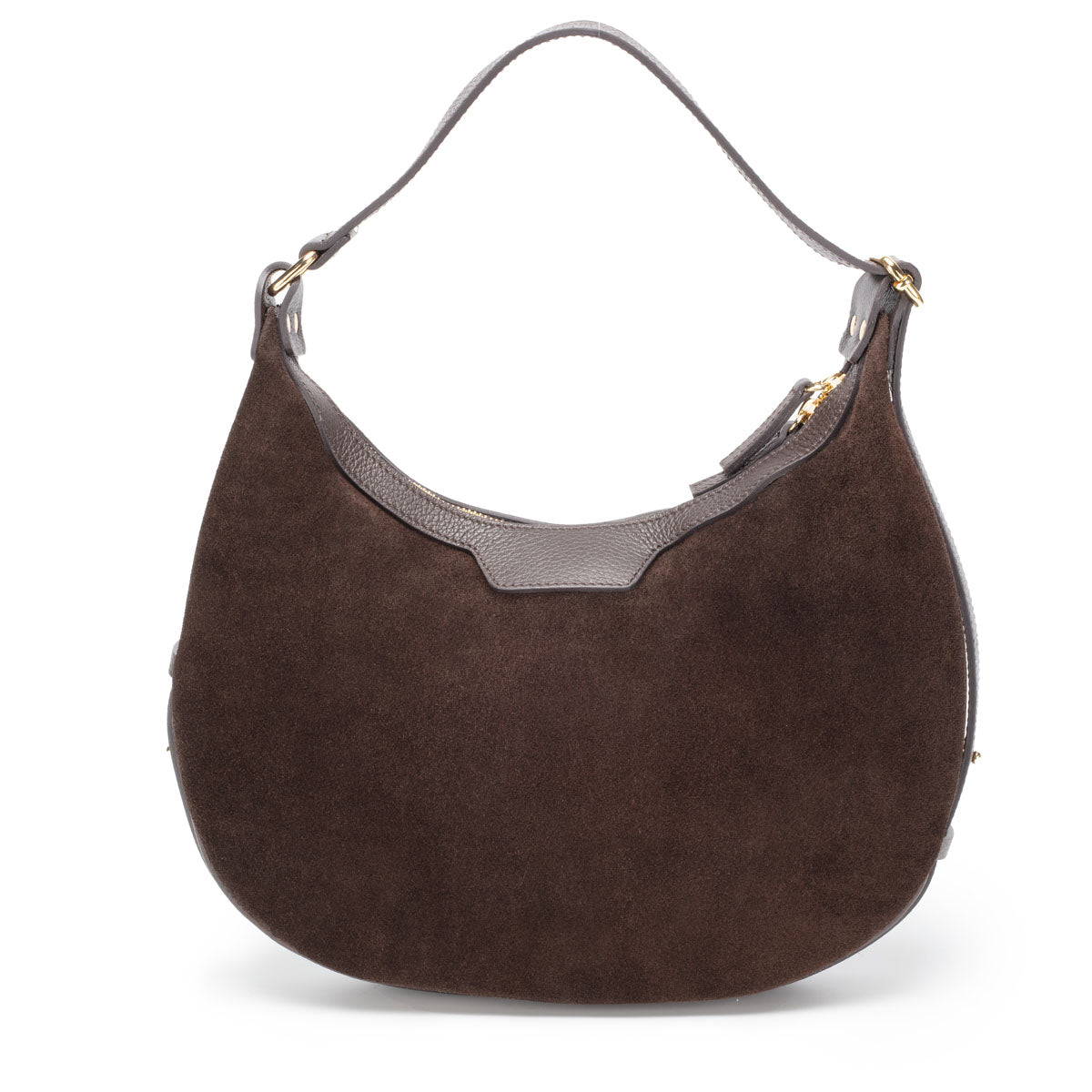 Crescent Suede Bag - Chocolate