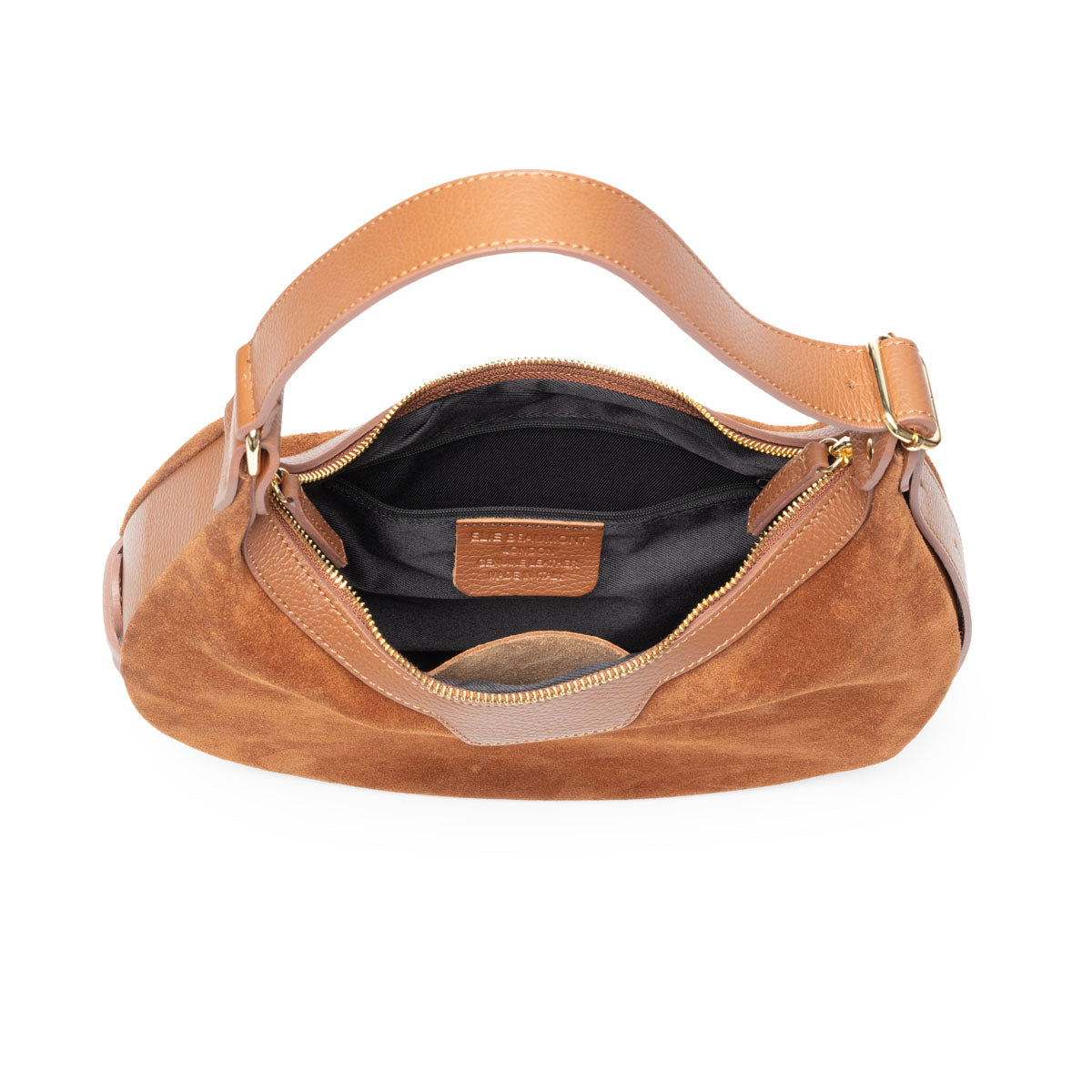Crescent Suede Bag - Tan