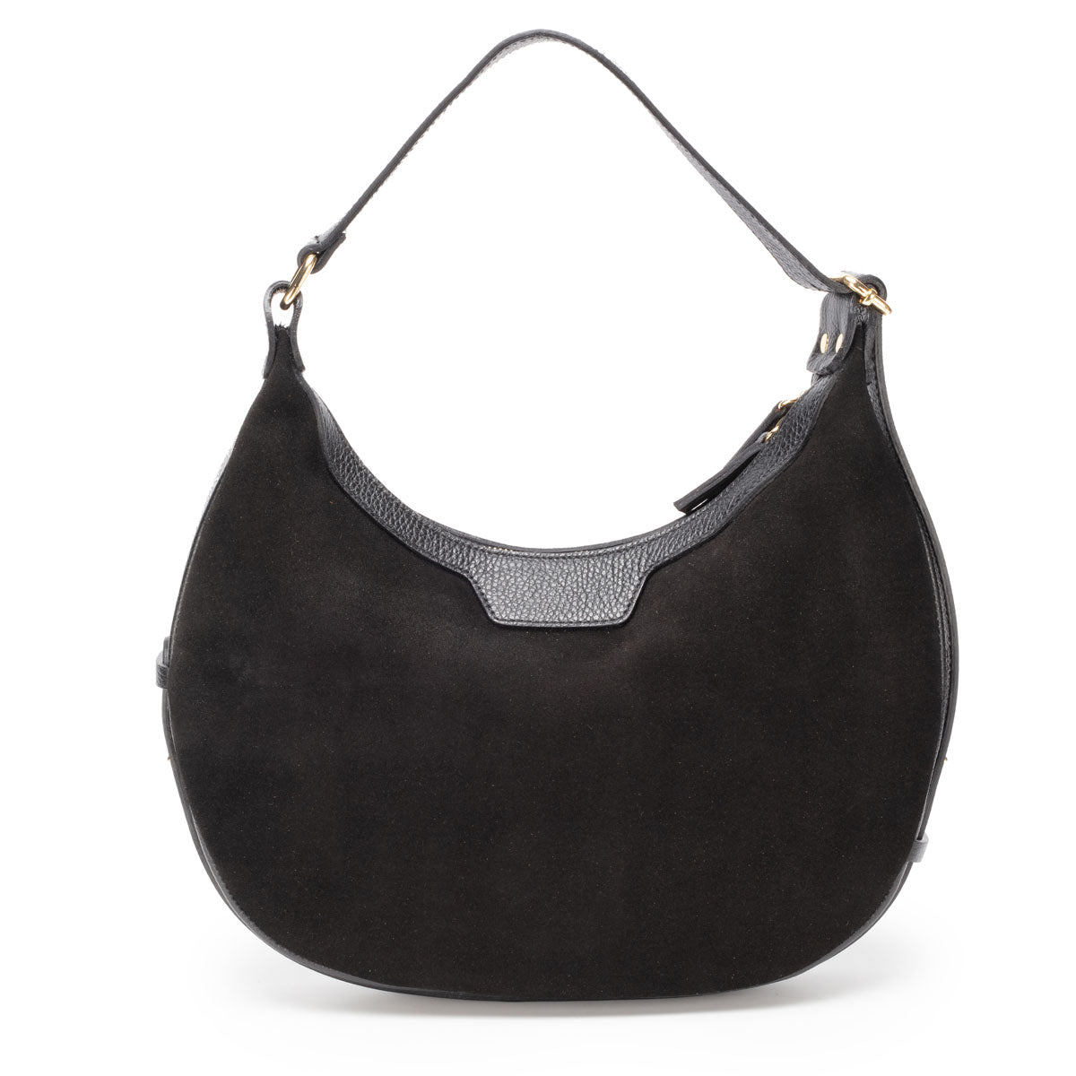 Crescent Suede Bag - Black