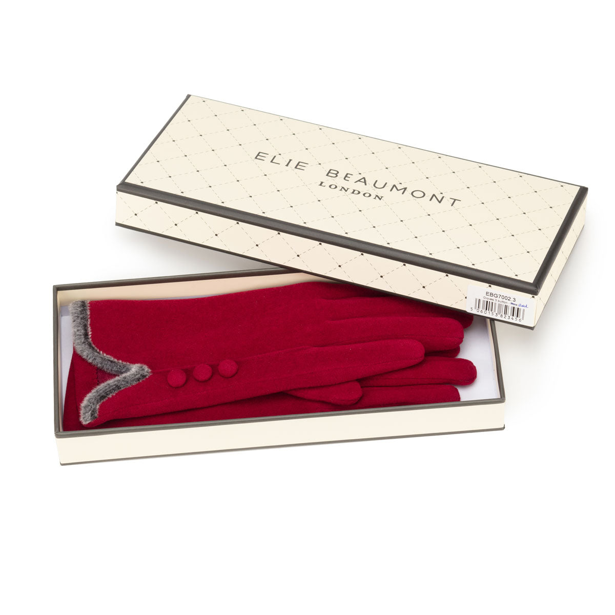 Gloves 3 button - Red