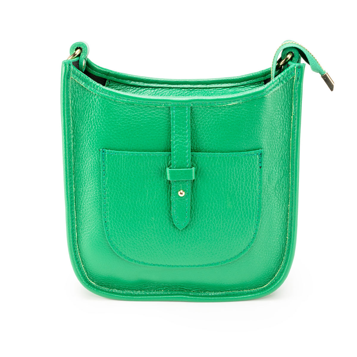 Image of an Emerald Green Leather Messenger bag for Women by Elie Beaumont
