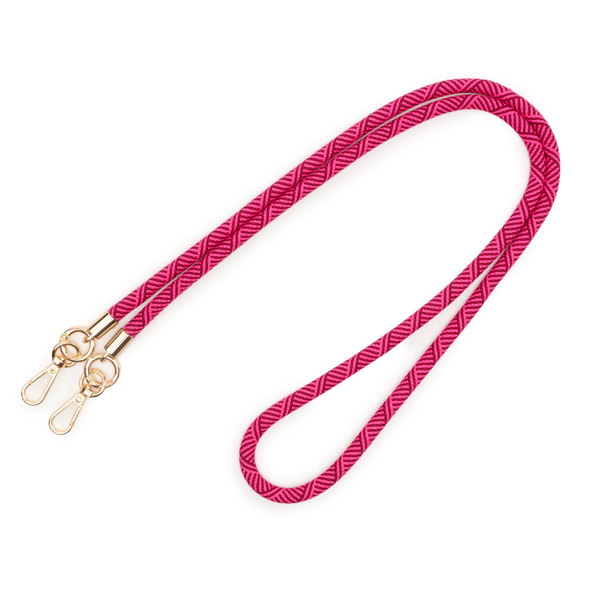 Image of the flat laid Fuschia Inca Lanyard Strap for Women by Elie Beaumont