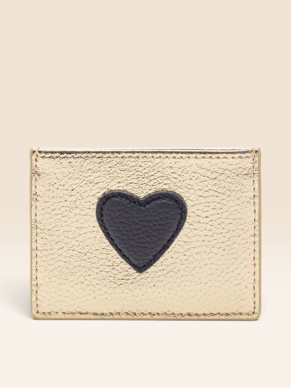 Cardholder Heart Gold-Navy Blue