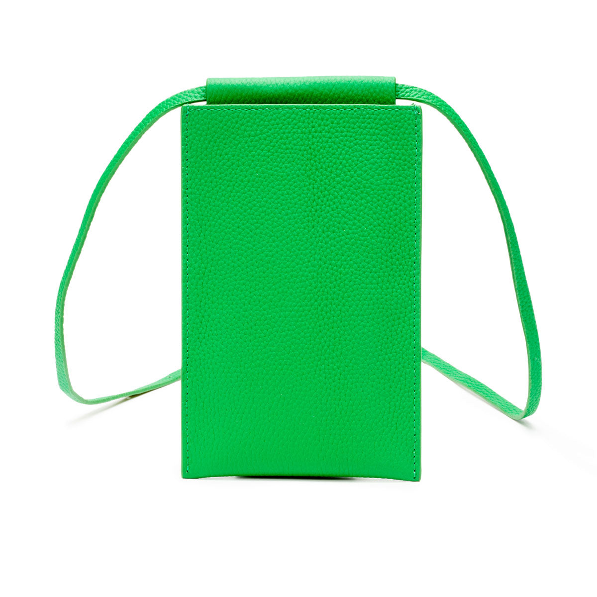 Image of a Jade Leather Phone Pouch for Women by Elie Beaumont