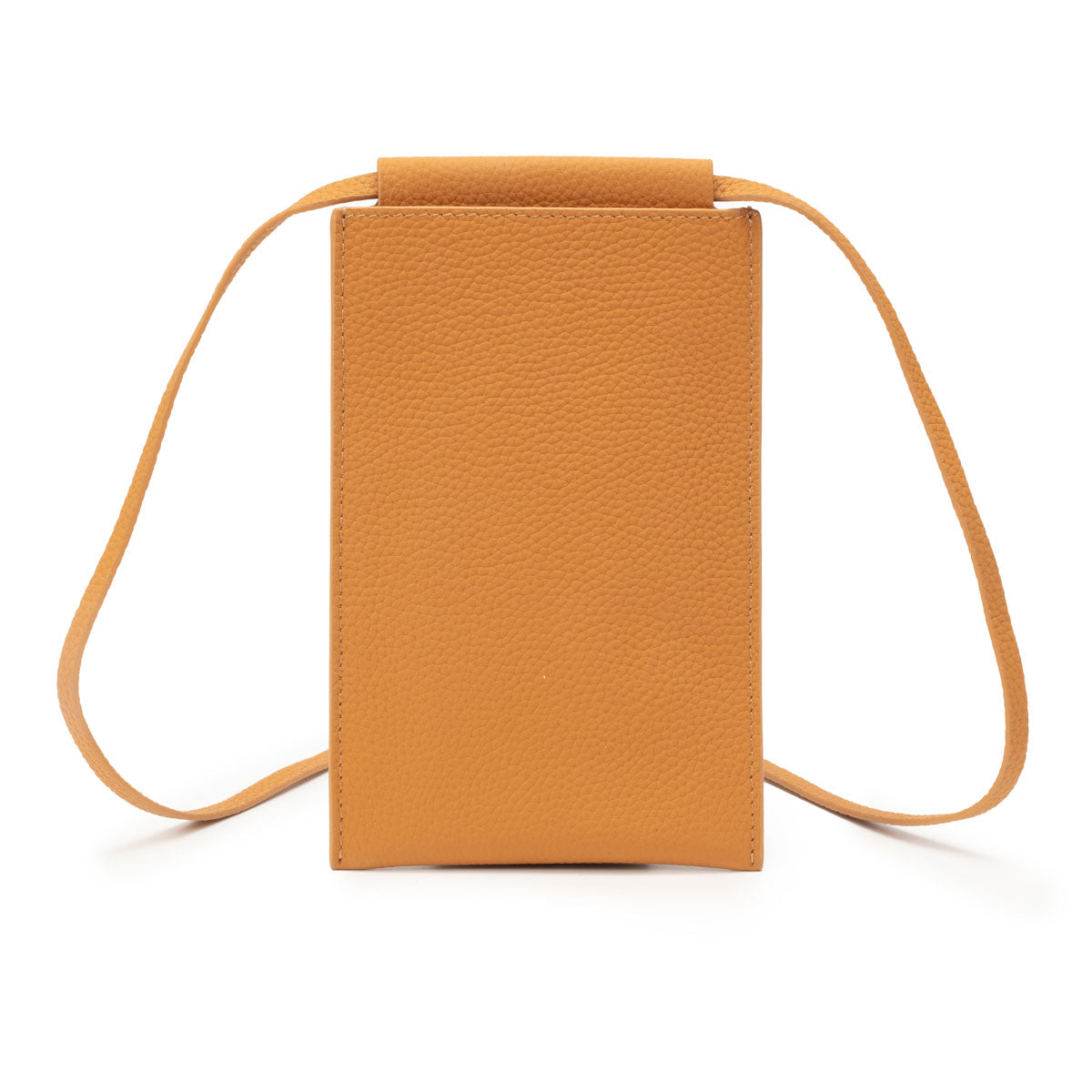 Image of a Light Tan Leather Phone Pouch for Women by Elie Beaumont