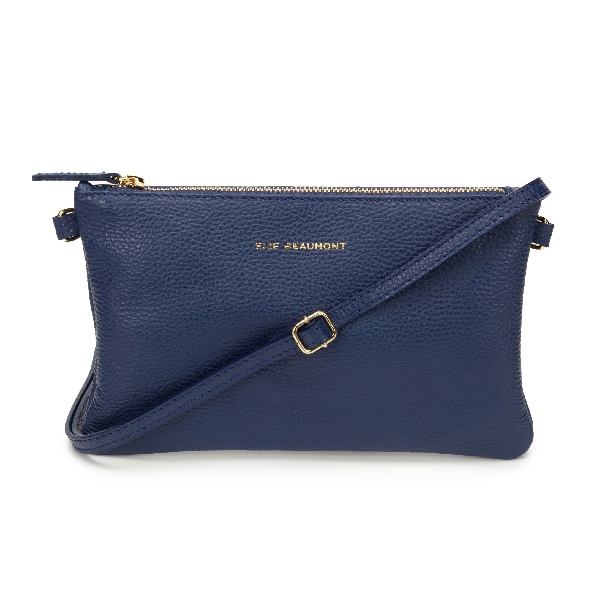 Pouch Bag Navy (Fuchsia Red Wristlet)